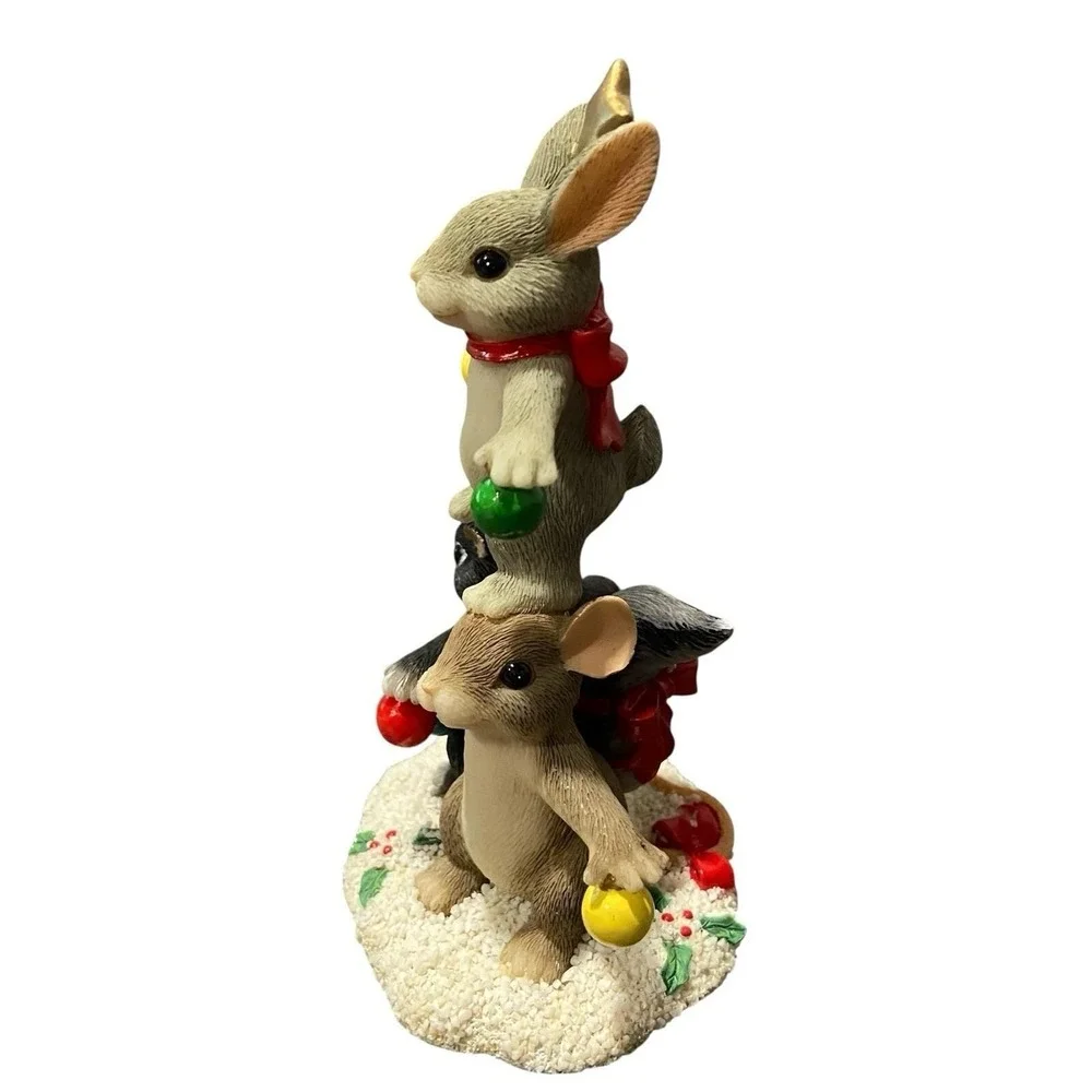 Charming Tails Figurine  Christmas Tree Trio Dean Griff #87/112 Special Edition